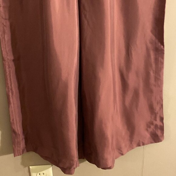ATHLETA Calm Cool Pant Rose Pink Wide Leg Elastic Waist Pocket Med NWT MSRP $99 - Picture 4 of 12